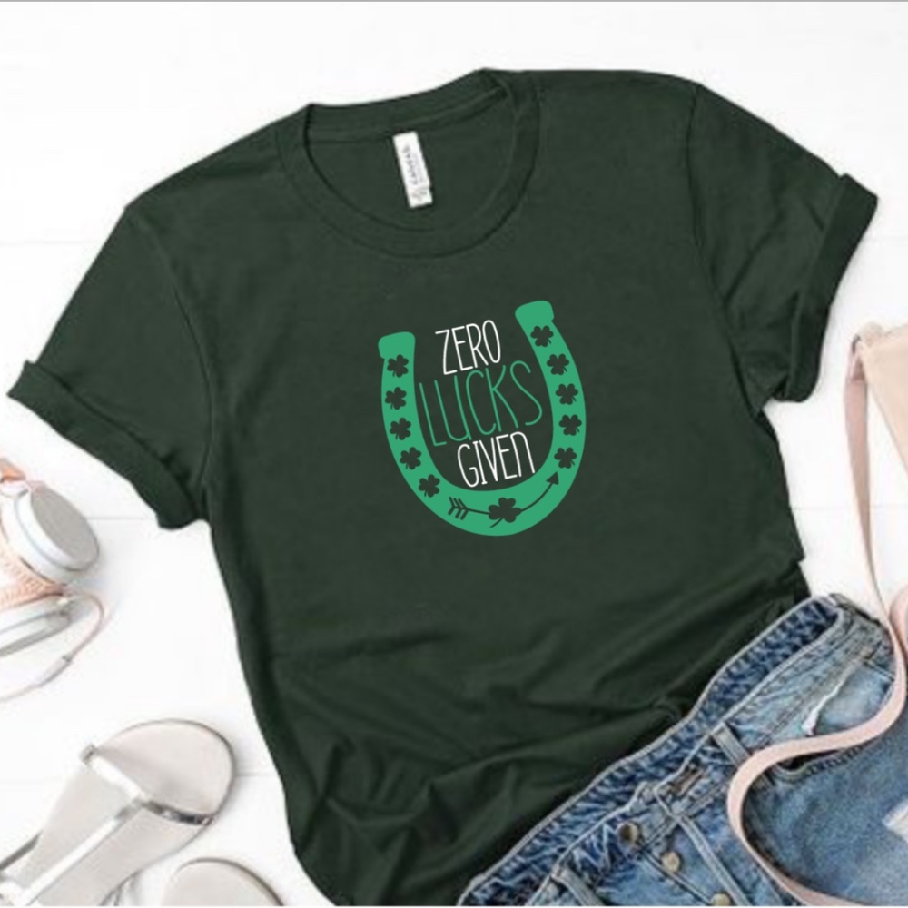 Zero Lucks Given St. Patricks Day Graphic Tee